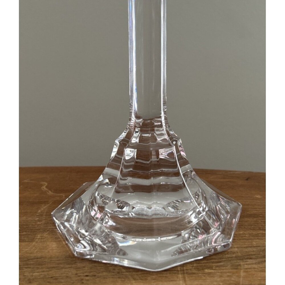 Pair of Villeroy + Boch Crystal 3 Arm Candelabra 12” H - Picture 2 of 5